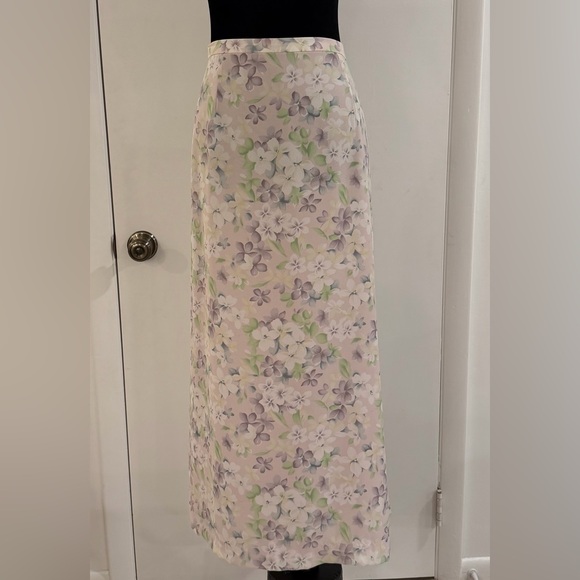 Pendleton Floral Midi Skirt Size 16 | Vintage-Inspired Pastel - Picture 2 of 4